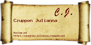 Czuppon Julianna névjegykártya